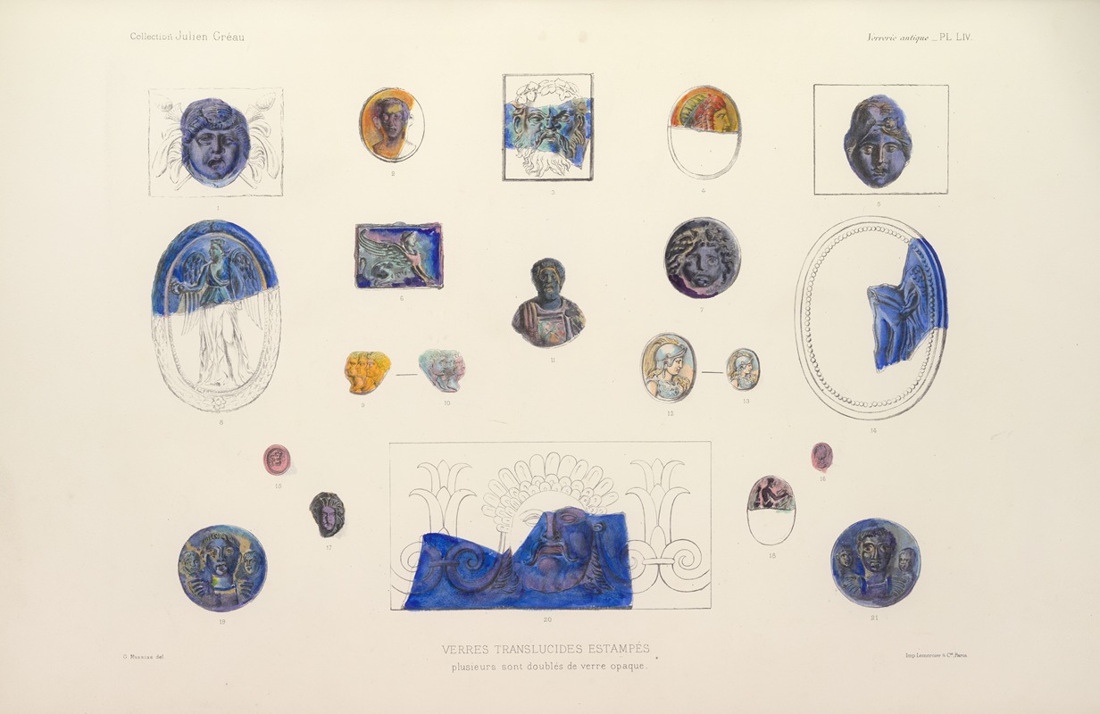 G. Massias - Collection Julien Gréau. Verrerie antique, émaillerie et poterie appartenant à M. John Pierpont Morgan Pl.55