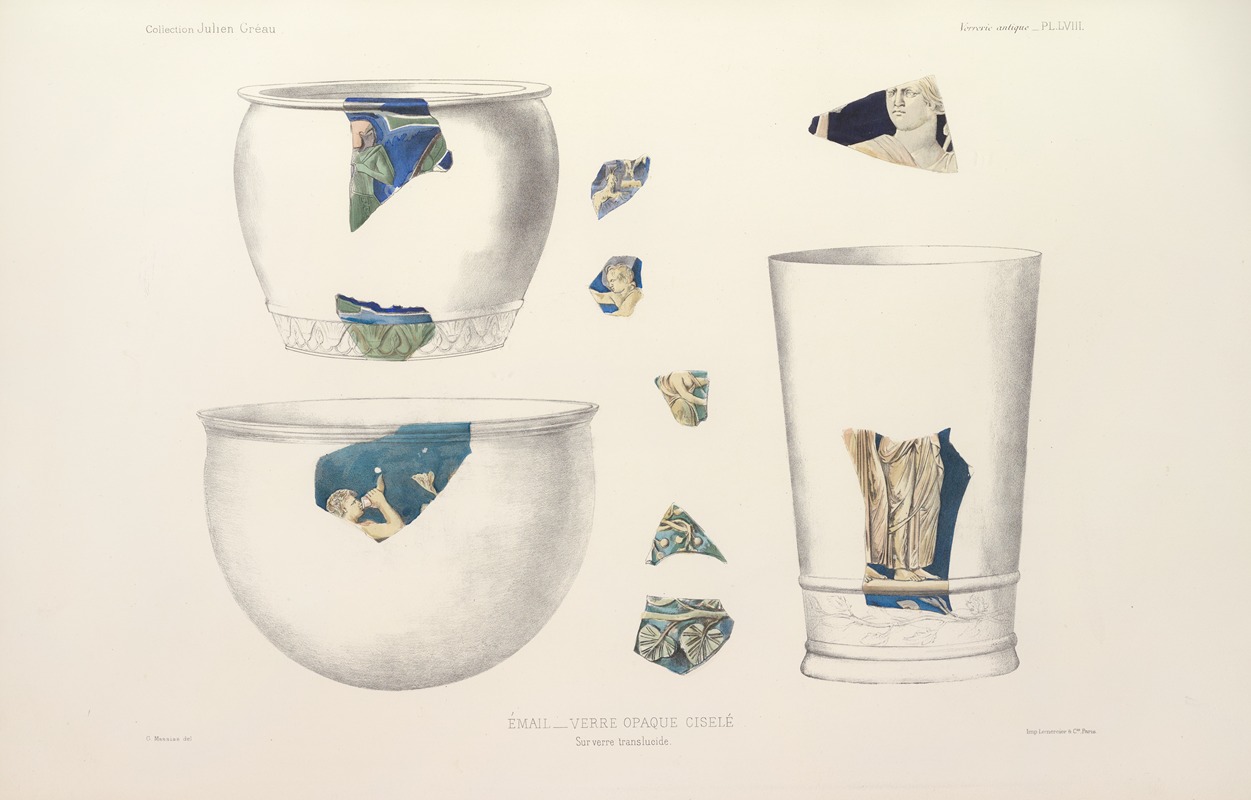 G. Massias - Collection Julien Gréau. Verrerie antique, émaillerie et poterie appartenant à M. John Pierpont Morgan Pl.59