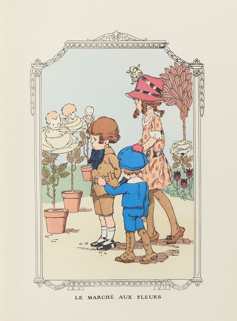 Gaston Marechaux - Le marché aux fleurs