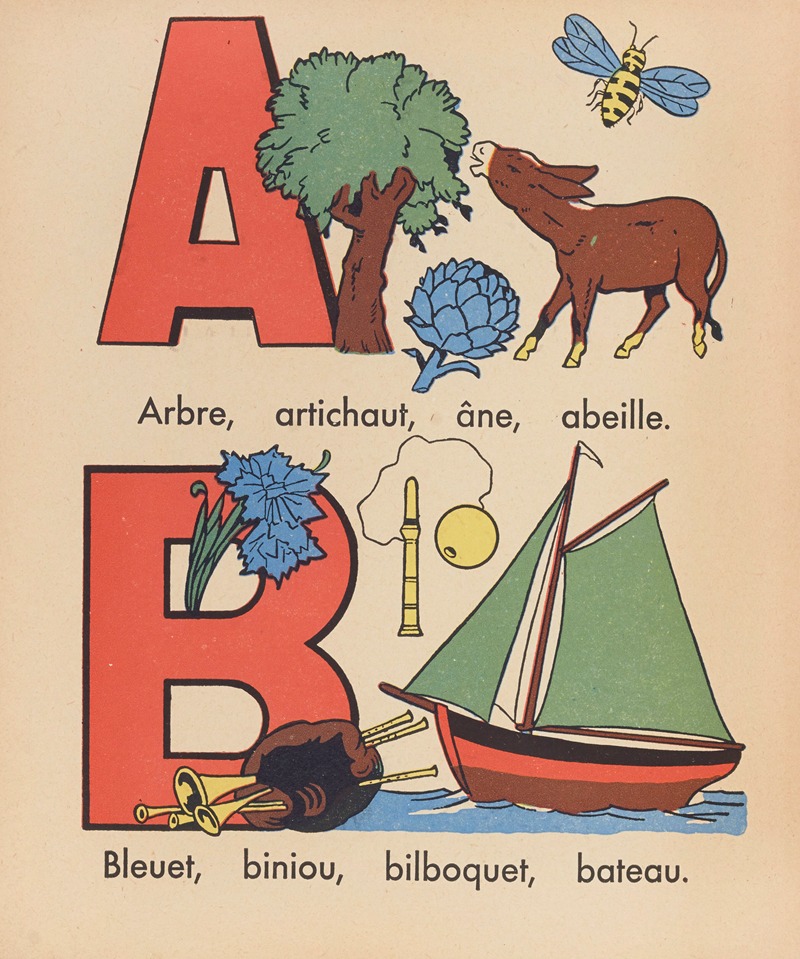 Gaston Marechaux - A. B. C. à colorier Pl.02