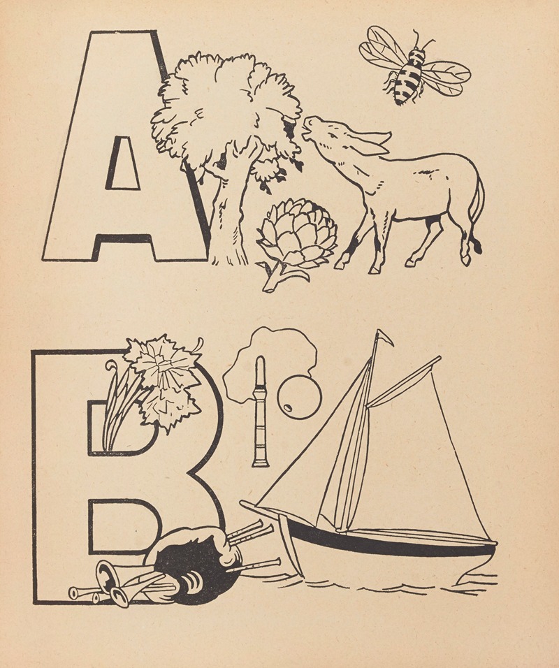 Gaston Marechaux - A. B. C. à colorier Pl.03