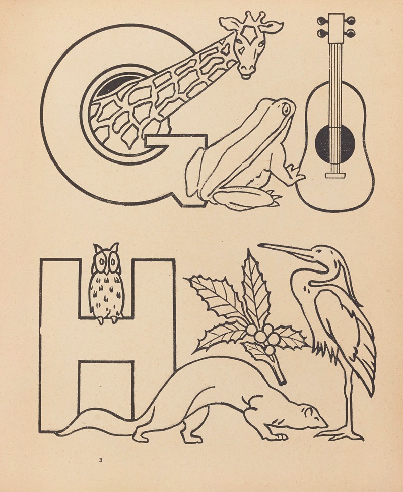 Gaston Marechaux - A. B. C. à colorier Pl.09