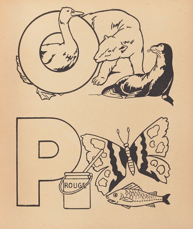 Gaston Marechaux - A. B. C. à colorier Pl.17