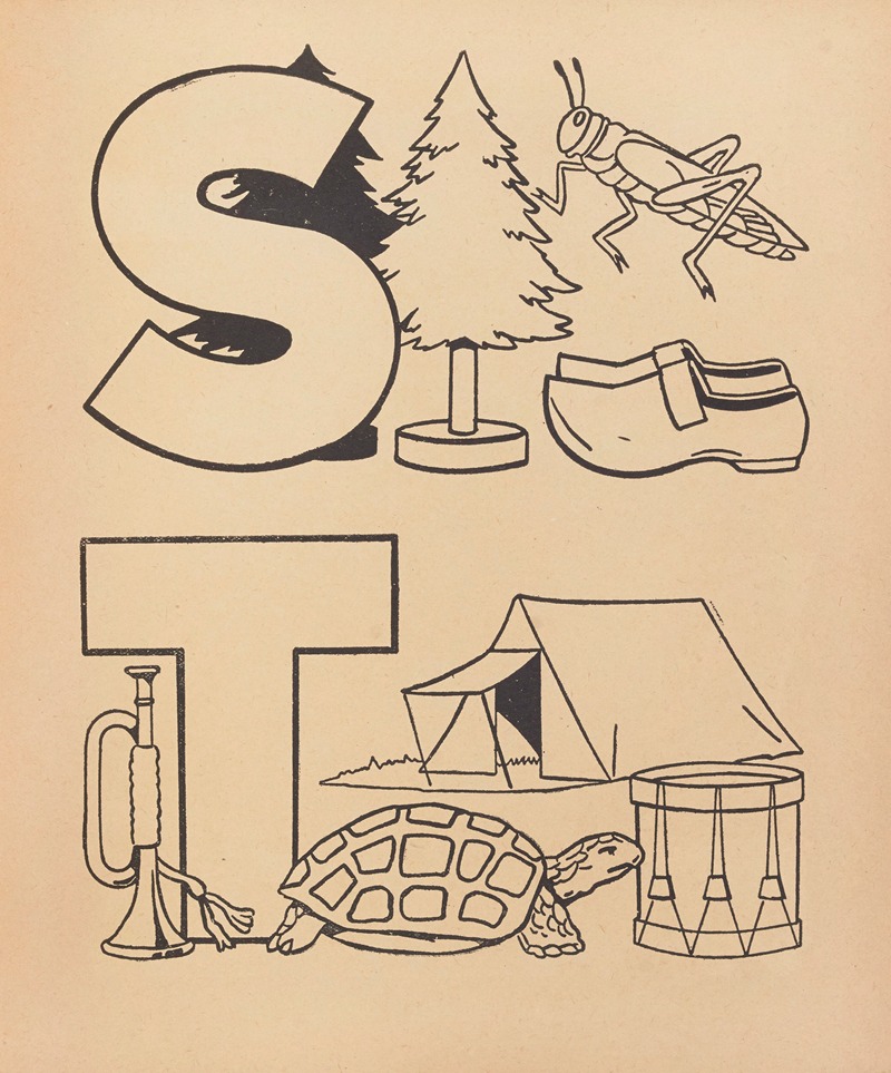 Gaston Marechaux - A. B. C. à colorier Pl.21