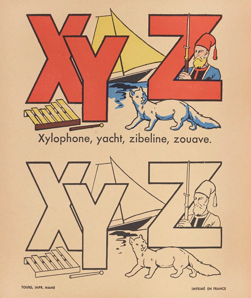 Gaston Marechaux - A. B. C. à colorier Pl.24