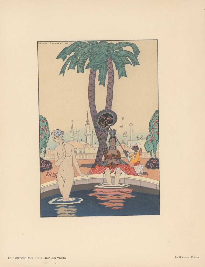 George Barbier - Le Carrosse Aux Deux Lezards Verts