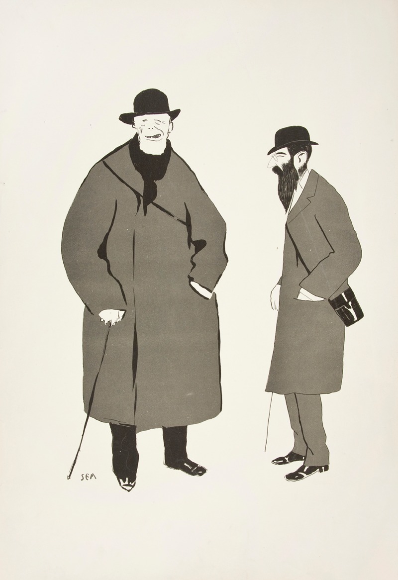 Georges Goursat (Sem) - Caricature of two Jews