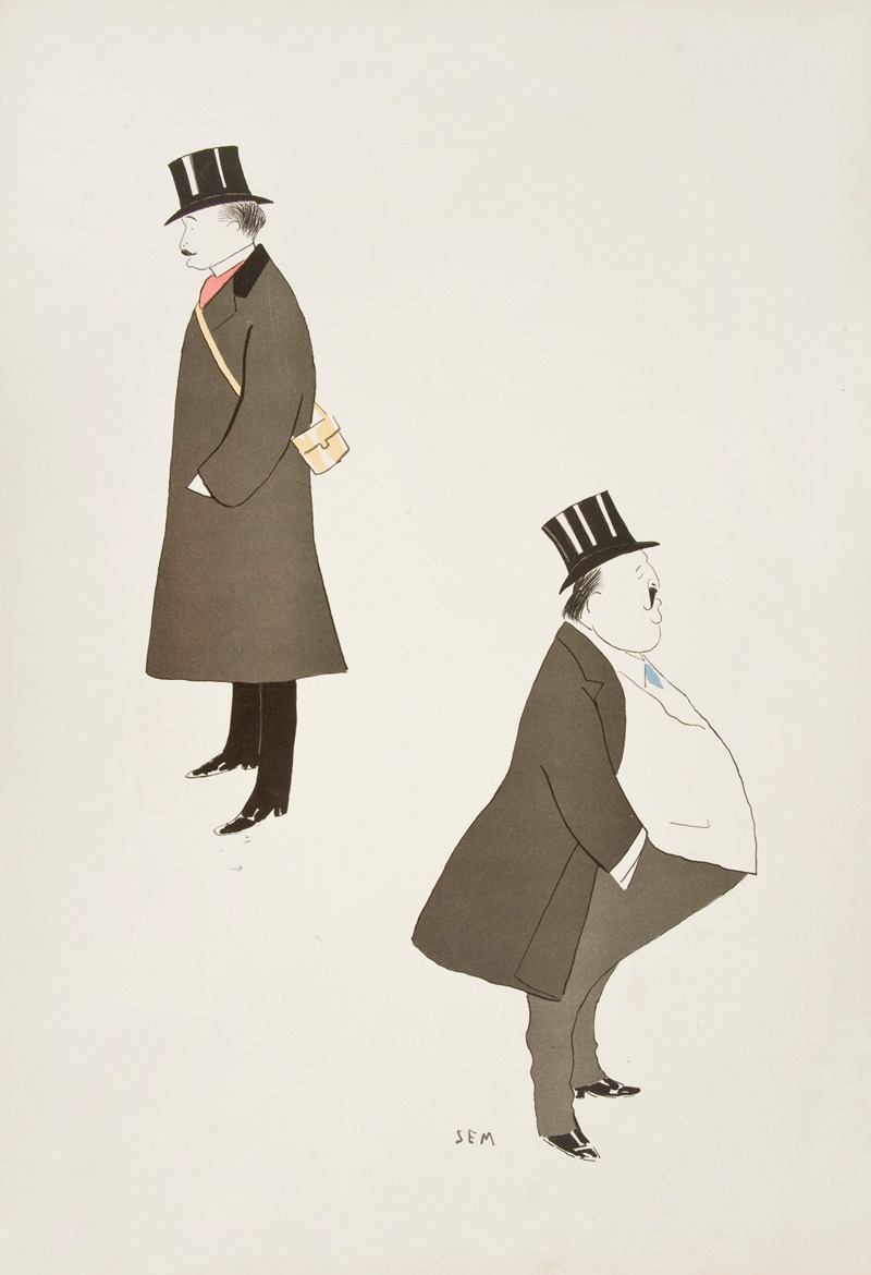 Georges Goursat (Sem) - Caricature of two men.