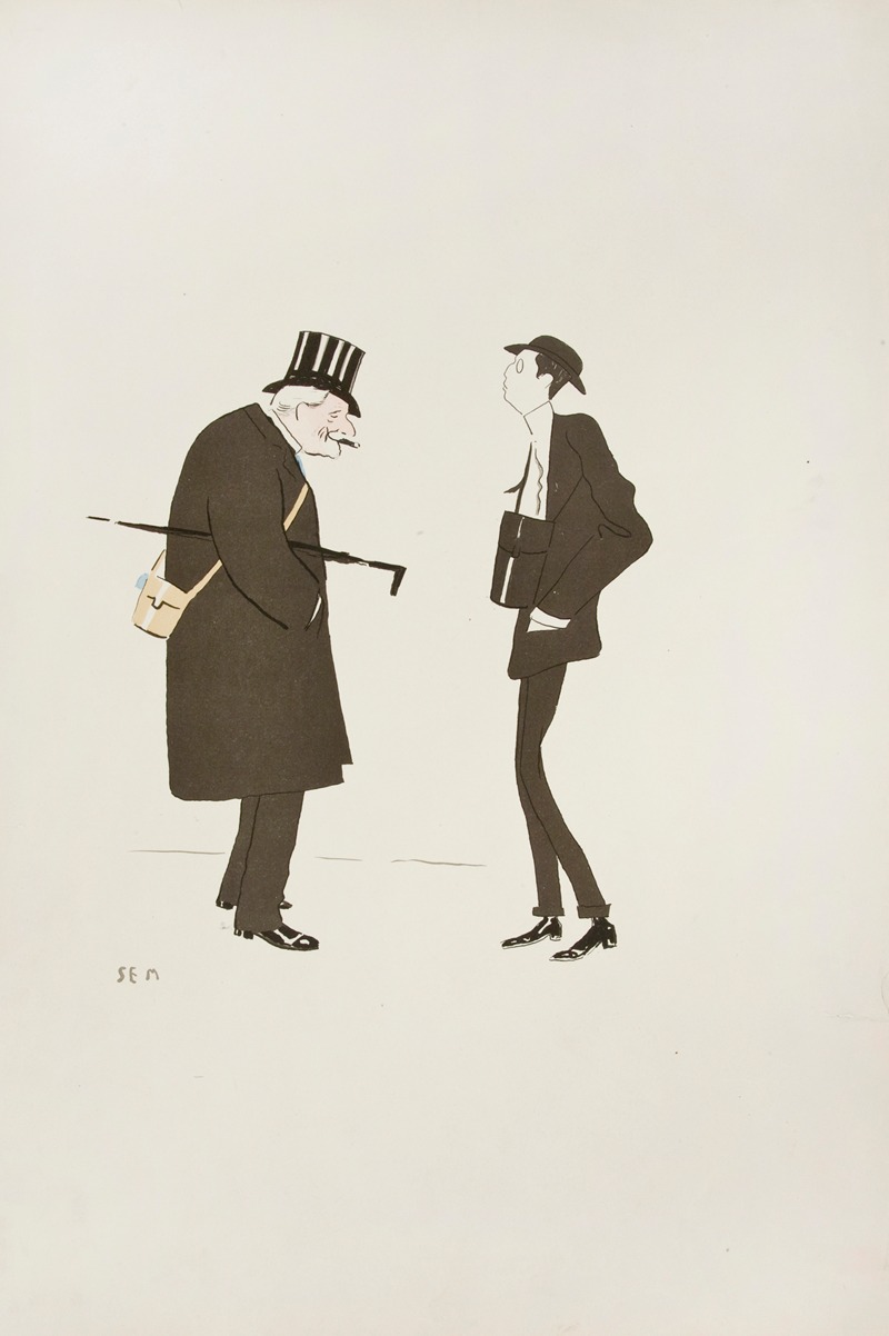Georges Goursat (Sem) - Caricature of two men