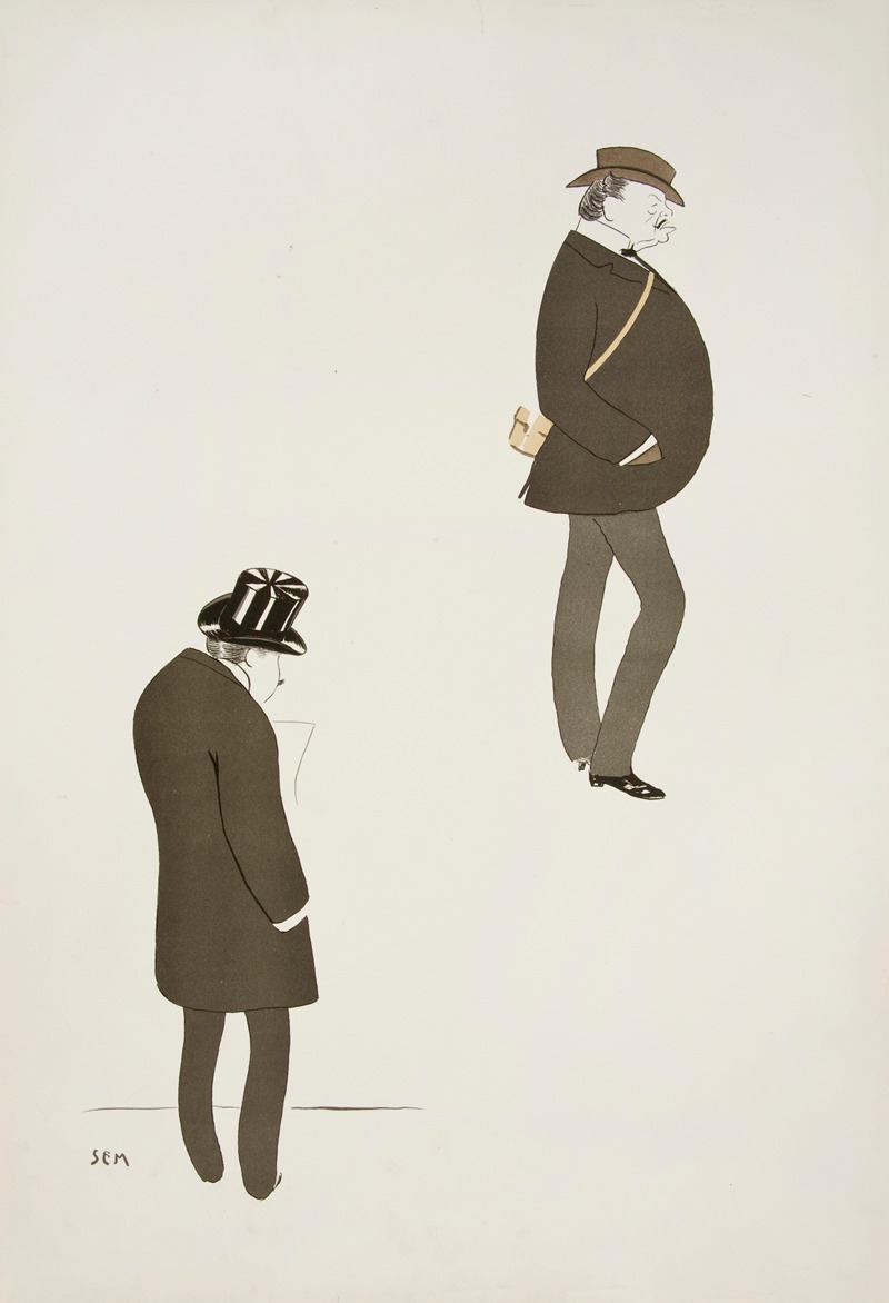 Georges Goursat (Sem) - Caricatures of two men