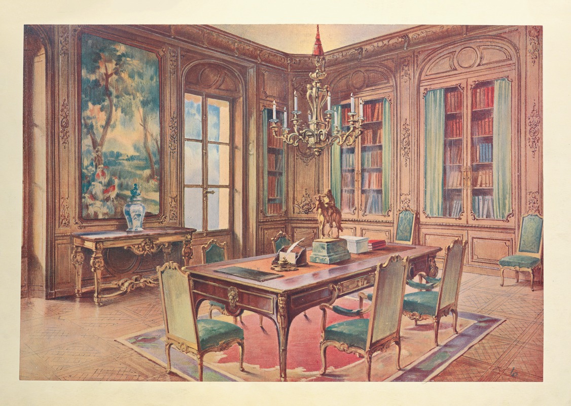 Georges Rémon - Bibliothéque Louis XIV (composée d’aprés l’Hôtel des Invalides)….