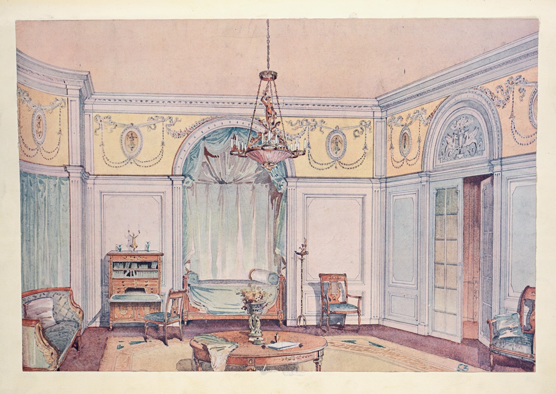 Georges Rémon - Chambre a coucher (époque de la Directoire)….