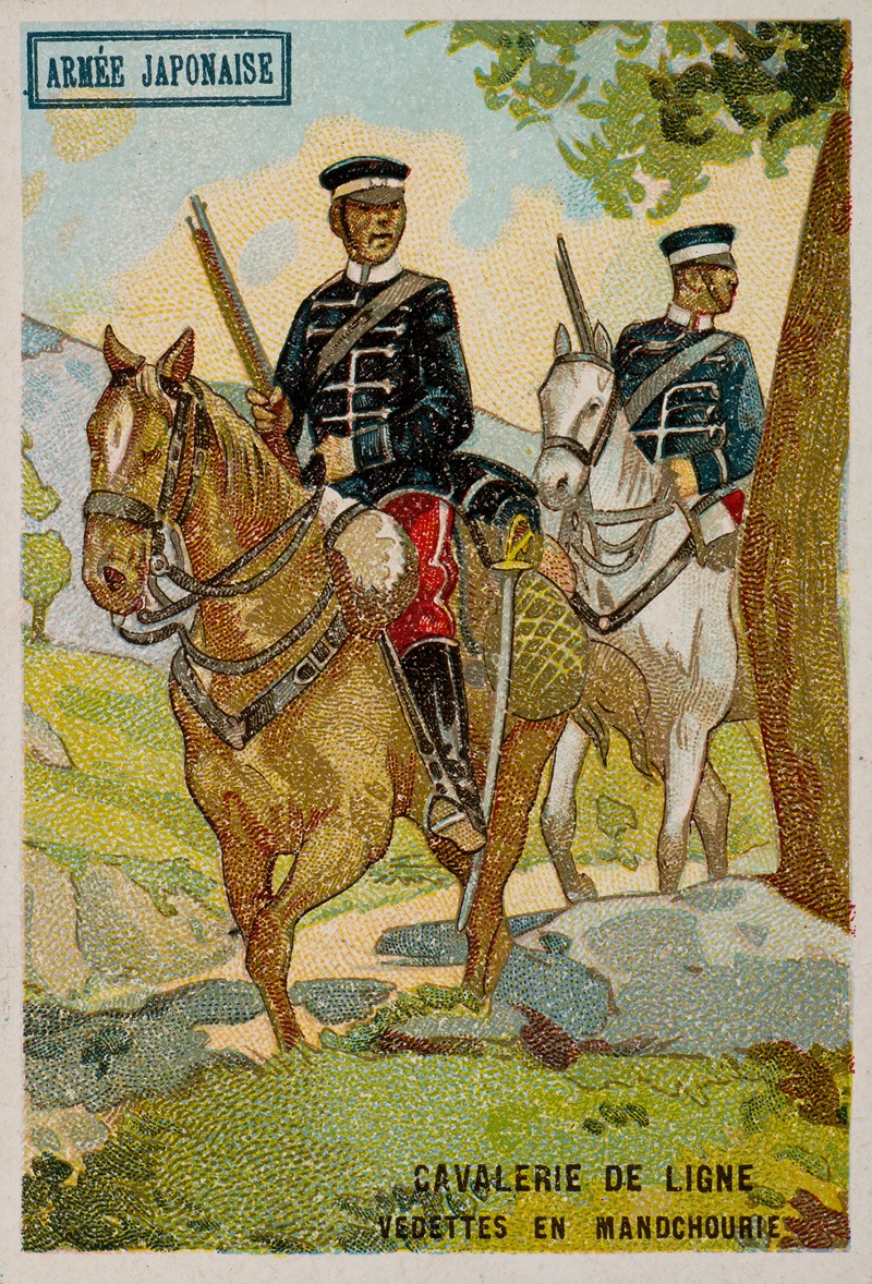 Gustave Black - Armée japonaise; Cavalerie de ligne; Vedettes en Mandchourie