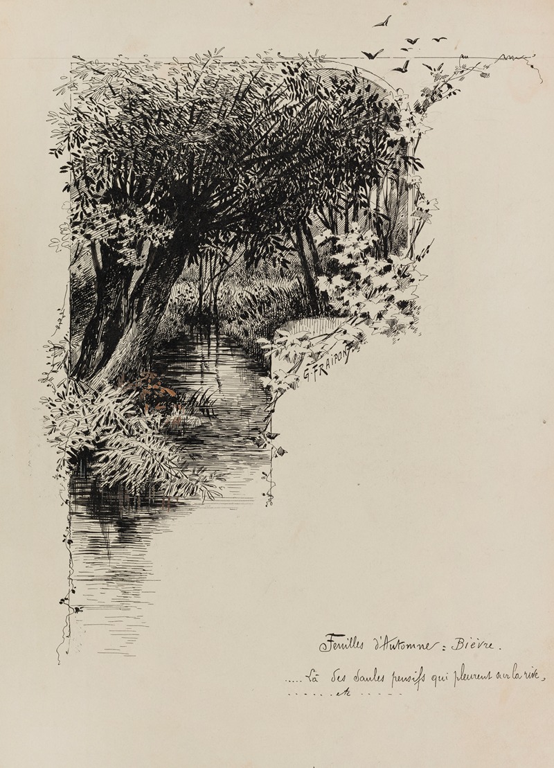 Gustave Fraipont - Feuilles d’Automne Bièvre Les Contemplations