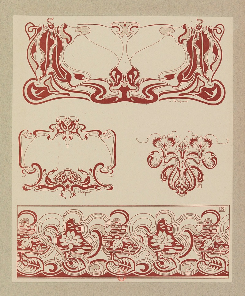 Henri Laurens (Editor) - Compositions ornementales pour le cuir et la pyrogravure Pl.06