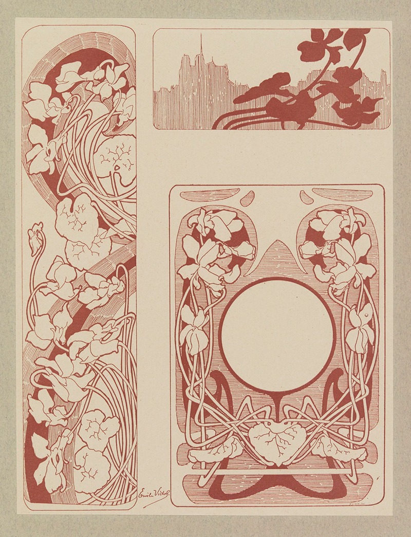 Henri Laurens (Editor) - Compositions ornementales pour le cuir et la pyrogravure Pl.12