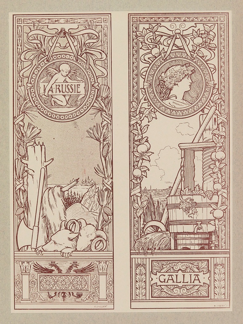 Henri Laurens (Editor) - Compositions ornementales pour le cuir et la pyrogravure Pl.15