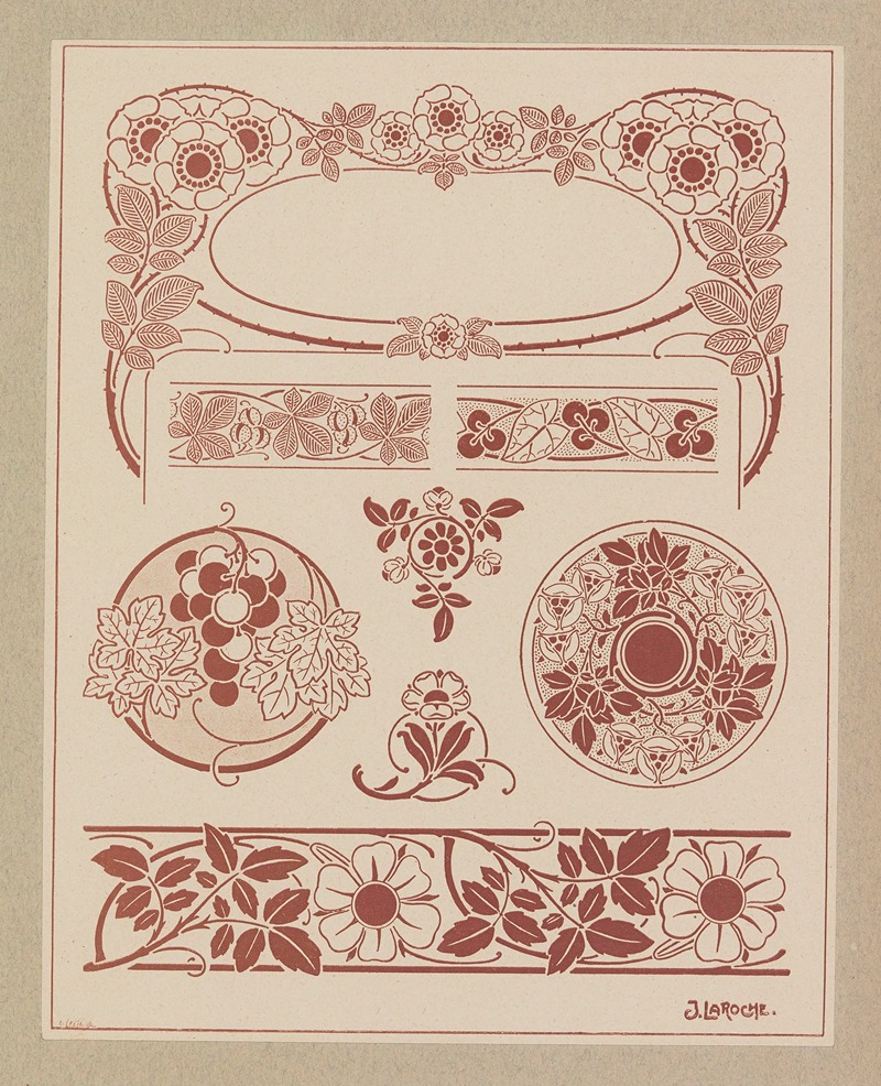 Henri Laurens (Editor) - Compositions ornementales pour le cuir et la pyrogravure Pl.27