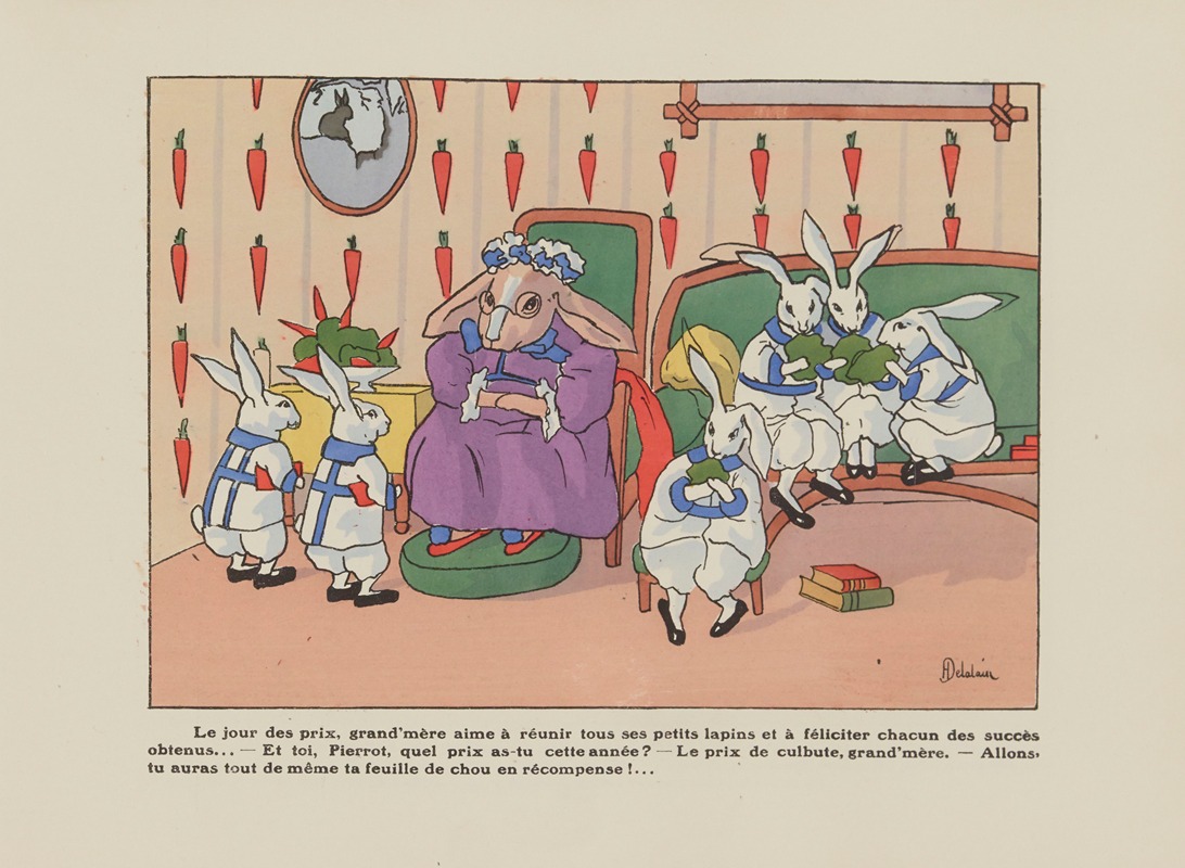 Henriette Delalain - Histoire de six petits lapins Pl.05