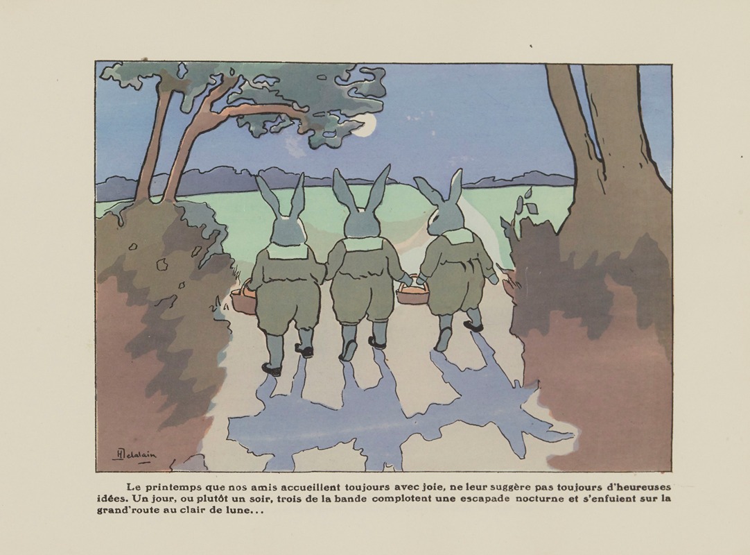 Henriette Delalain - Histoire de six petits lapins Pl.07