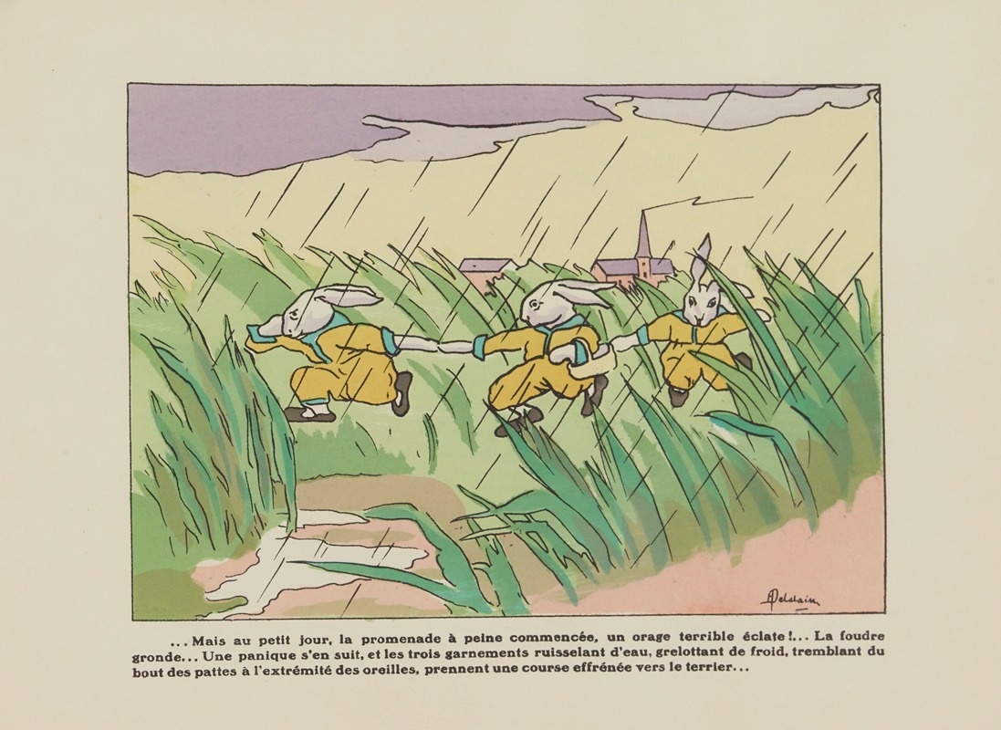 Henriette Delalain - Histoire de six petits lapins Pl.08