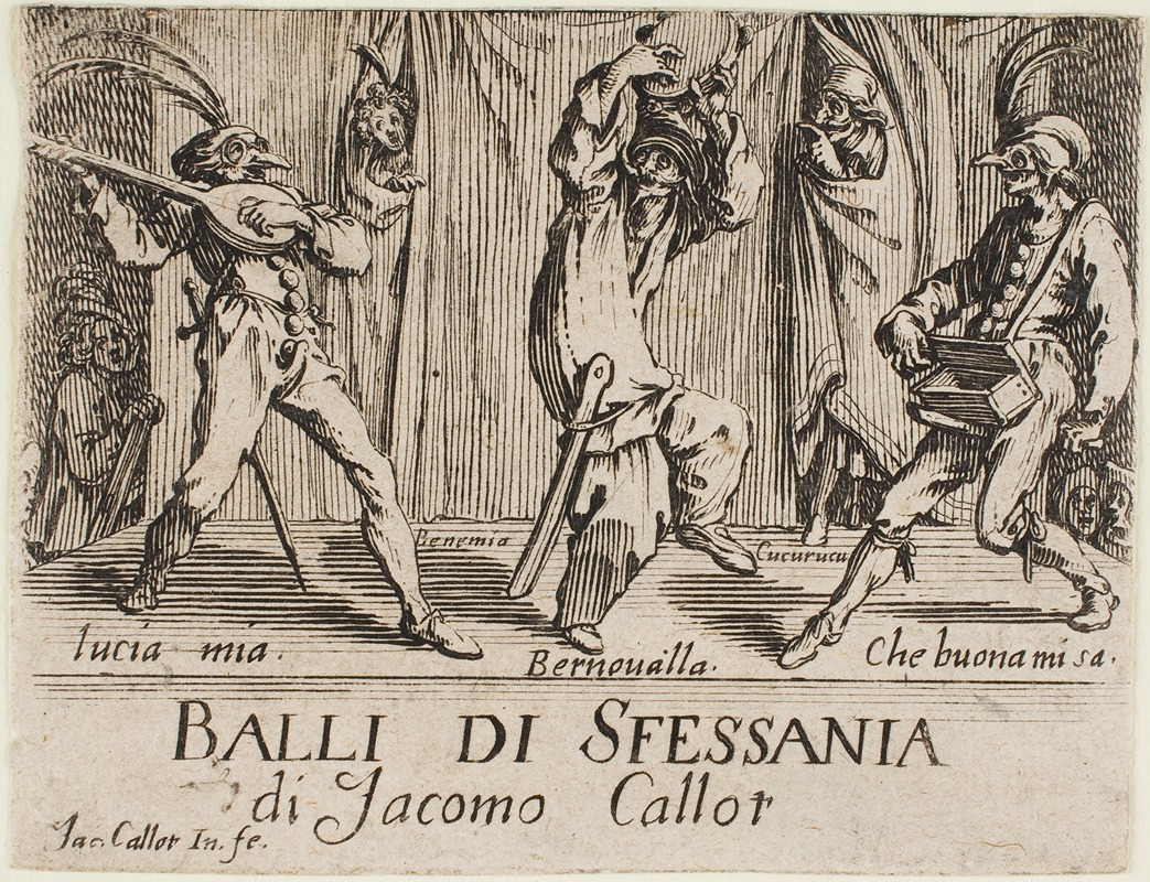 Jacques Callot - Frontispiece to Balli di Sfessania
