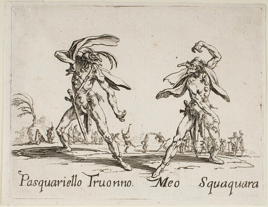 Jacques Callot - Pasquariello Truonno and Meo Squaquara