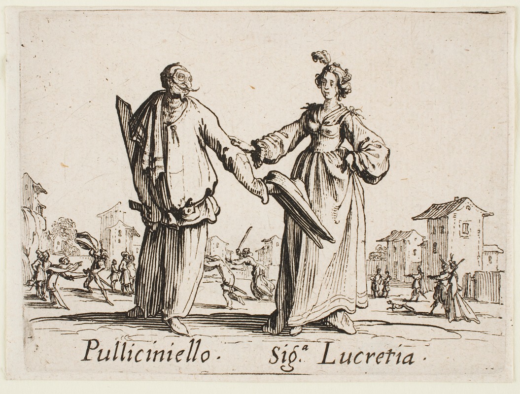 Jacques Callot - Pulliciniello and Siga Lucretia
