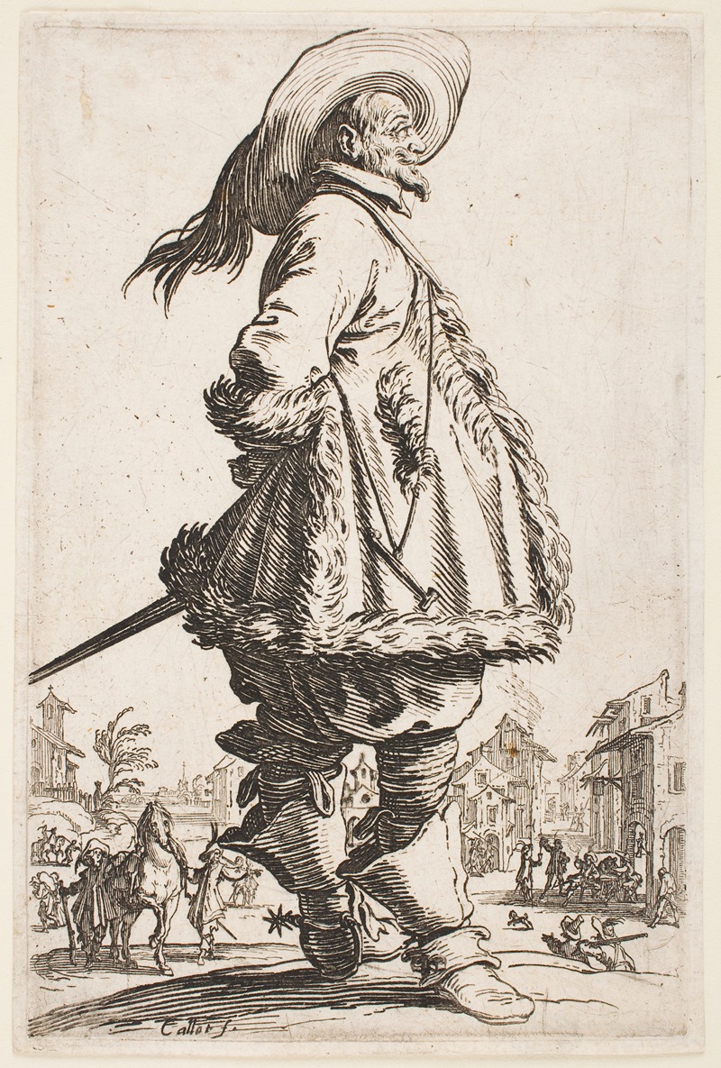 Jacques Callot - The Nobility of Lorraine – Gentleman in a Fur-Trimmed Coat
