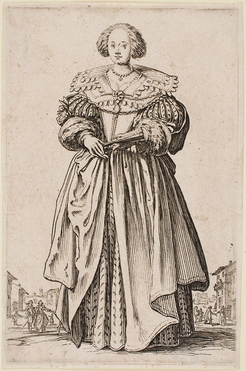 Jacques Callot - The Nobility of Lorraine – Lady with a Fan