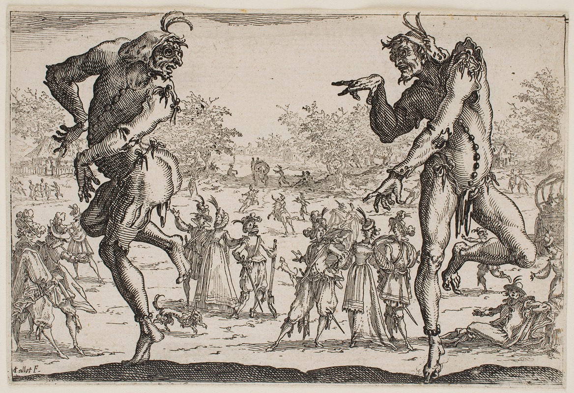Jacques Callot - The Two Pantalons or Zanni