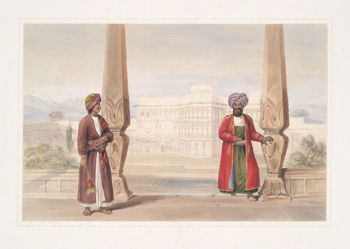 James Atkinson - A Dooranee noble and his attendant at the palace, Candahar