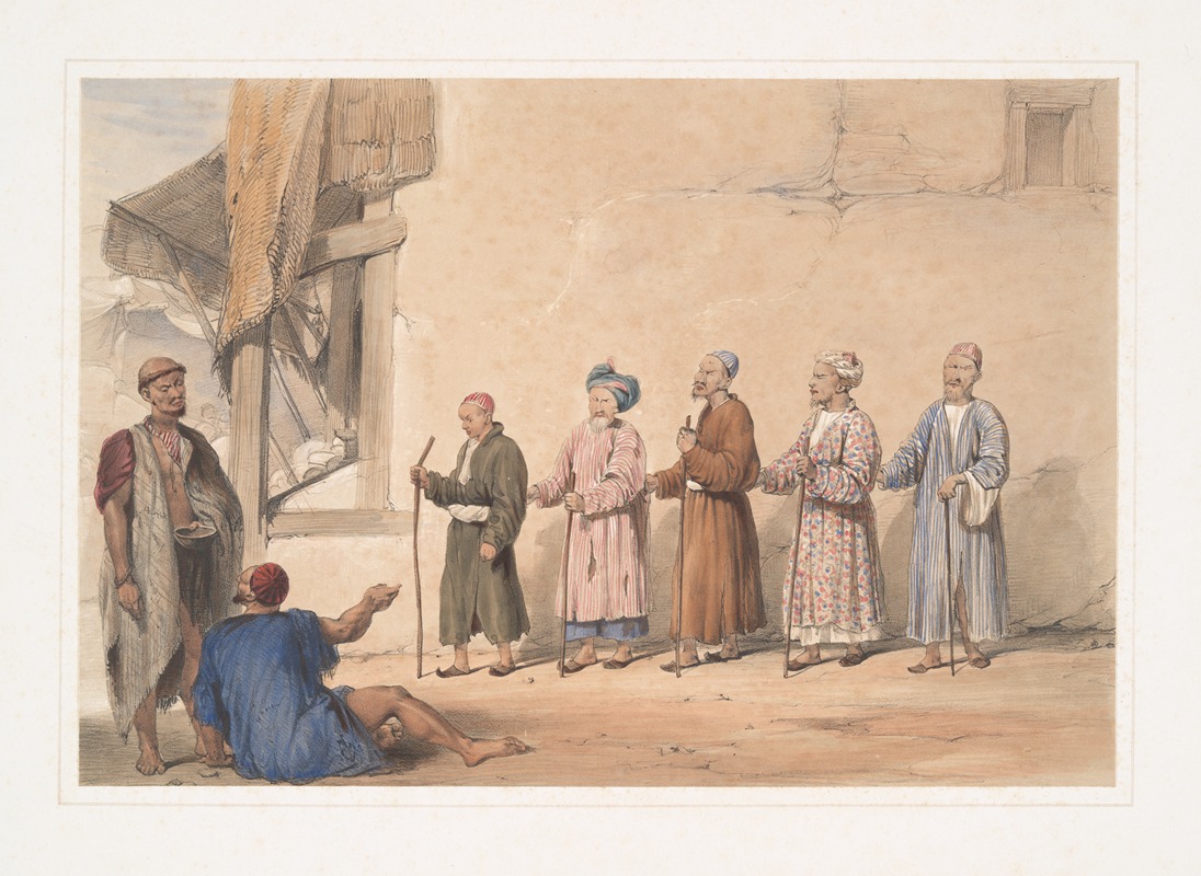 James Atkinson - Cabul; a ‘kuttar’ or string of blind beggars
