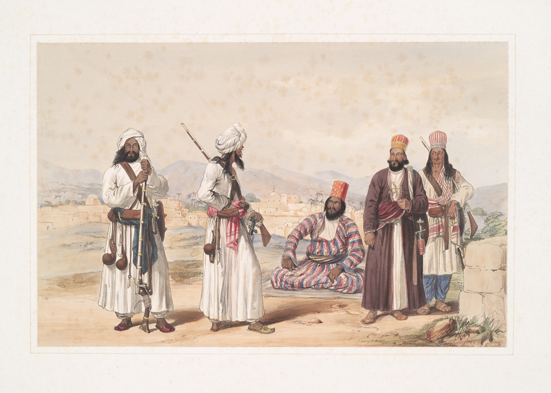 James Atkinson - Dadur; Hajee Ebrahim, commandant of the Bolan rangers, and men of the Brahoee tribe
