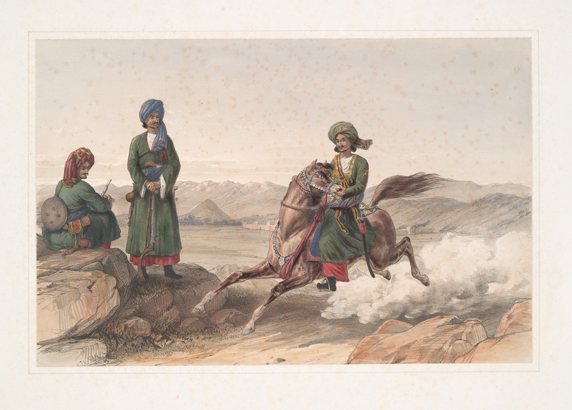 James Atkinson - Fort of Killeh Abdooleh. Troopers of the Auchukzye horse.