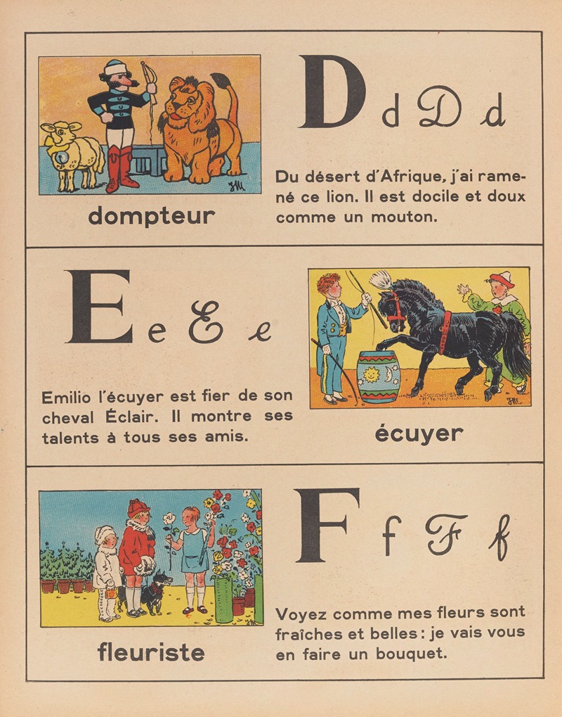 Jean François Matet - A.B.C. des métiers – abécédaire Pl.04