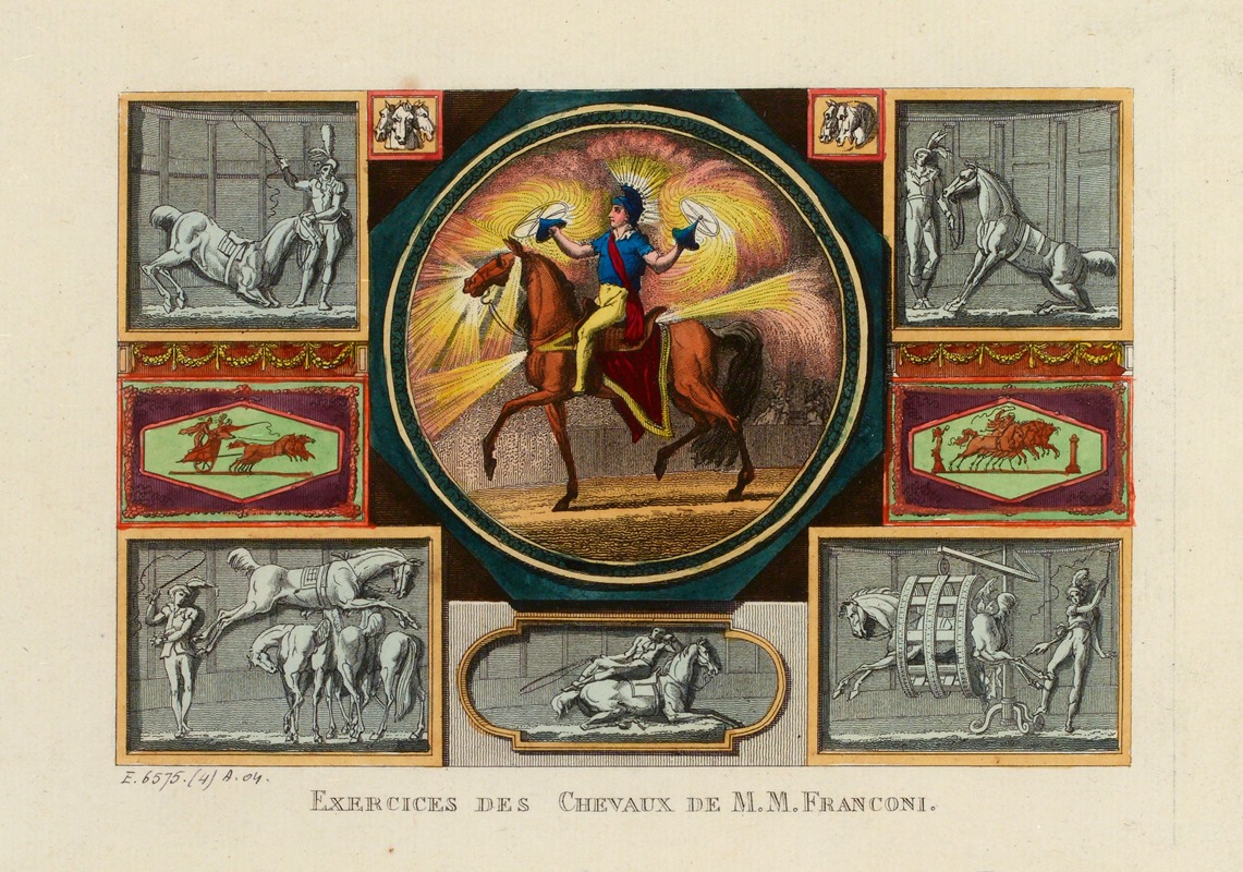 Jean Démosthène Dugourc - Exercices des Chevaux de M.M. Franconi