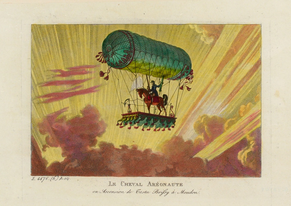 Jean Démosthène Dugourc - Le Cheval Aéronaute