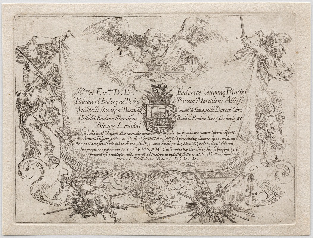 Johann Wilhelm Baur - Dedication