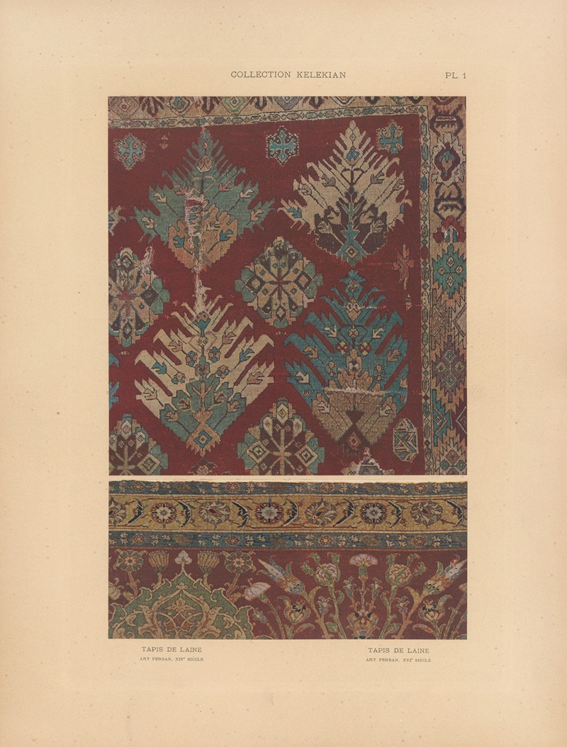 Jules Guiffrey - La collection Kelekian; Étoffes & tapis d’Orient & de Venise Pl.001
