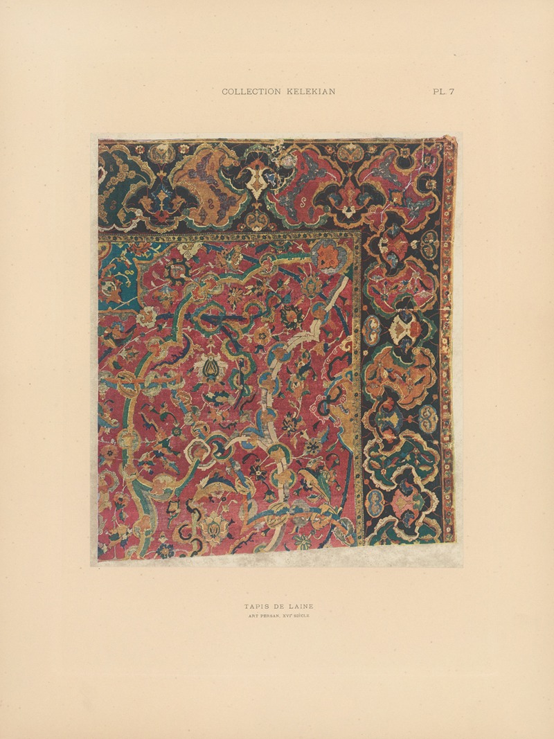 Jules Guiffrey - La collection Kelekian; Étoffes & tapis d’Orient & de Venise Pl.007