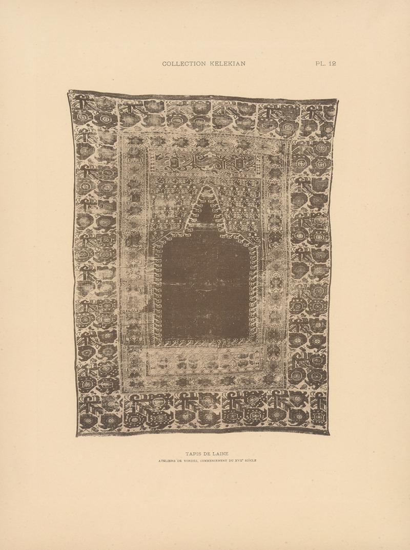 Jules Guiffrey - La collection Kelekian; Étoffes & tapis d’Orient & de Venise Pl.012