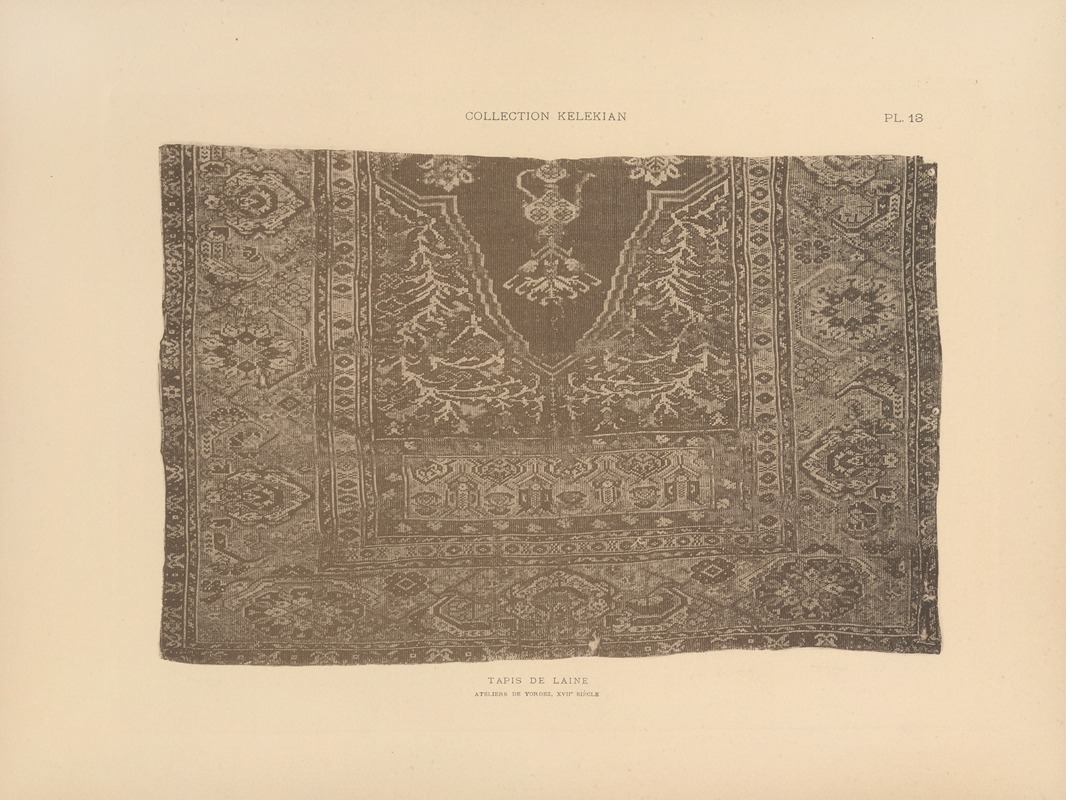 Jules Guiffrey - La collection Kelekian; Étoffes & tapis d’Orient & de Venise Pl.013