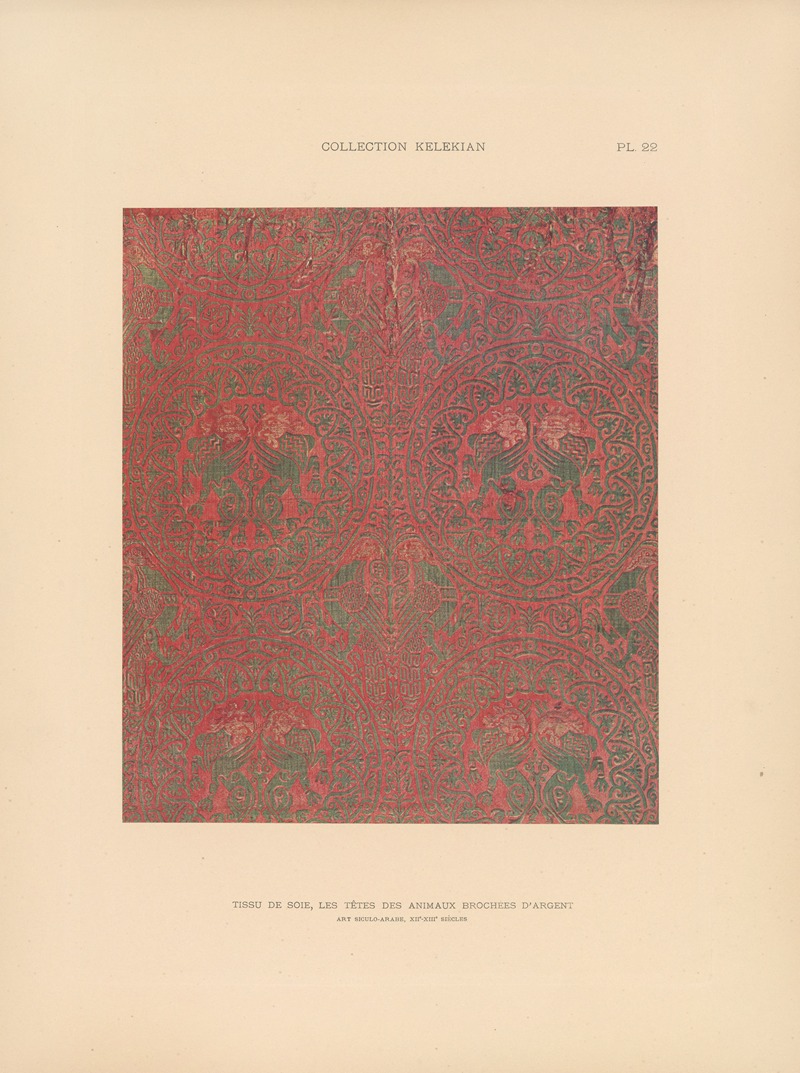 Jules Guiffrey - La collection Kelekian; Étoffes & tapis d’Orient & de Venise Pl.022