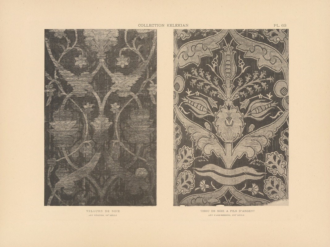 Jules Guiffrey - La collection Kelekian; Étoffes & tapis d’Orient & de Venise Pl.063