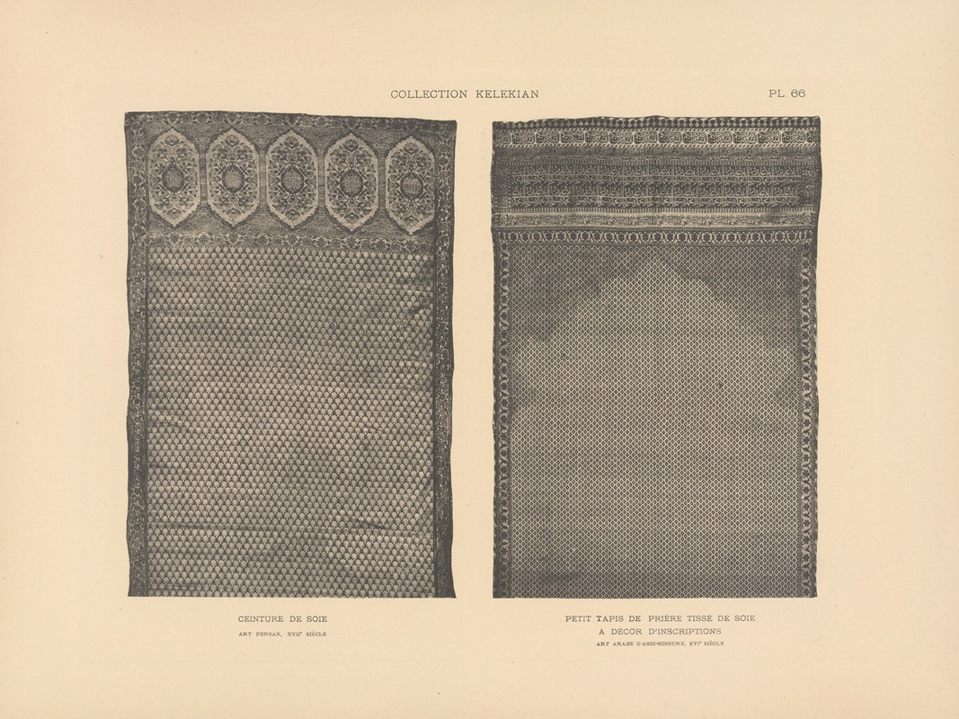 Jules Guiffrey - La collection Kelekian; Étoffes & tapis d’Orient & de Venise Pl.066