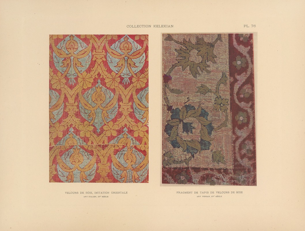 Jules Guiffrey - La collection Kelekian; Étoffes & tapis d’Orient & de Venise Pl.076
