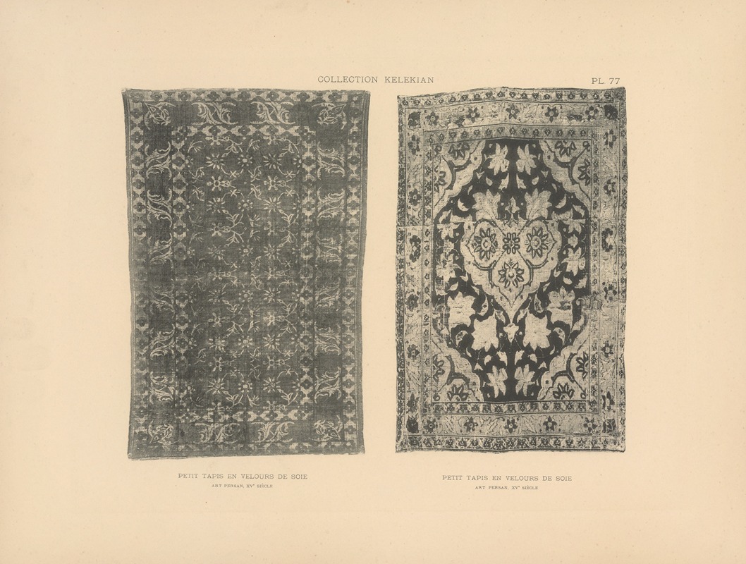 Jules Guiffrey - La collection Kelekian; Étoffes & tapis d’Orient & de Venise Pl.077