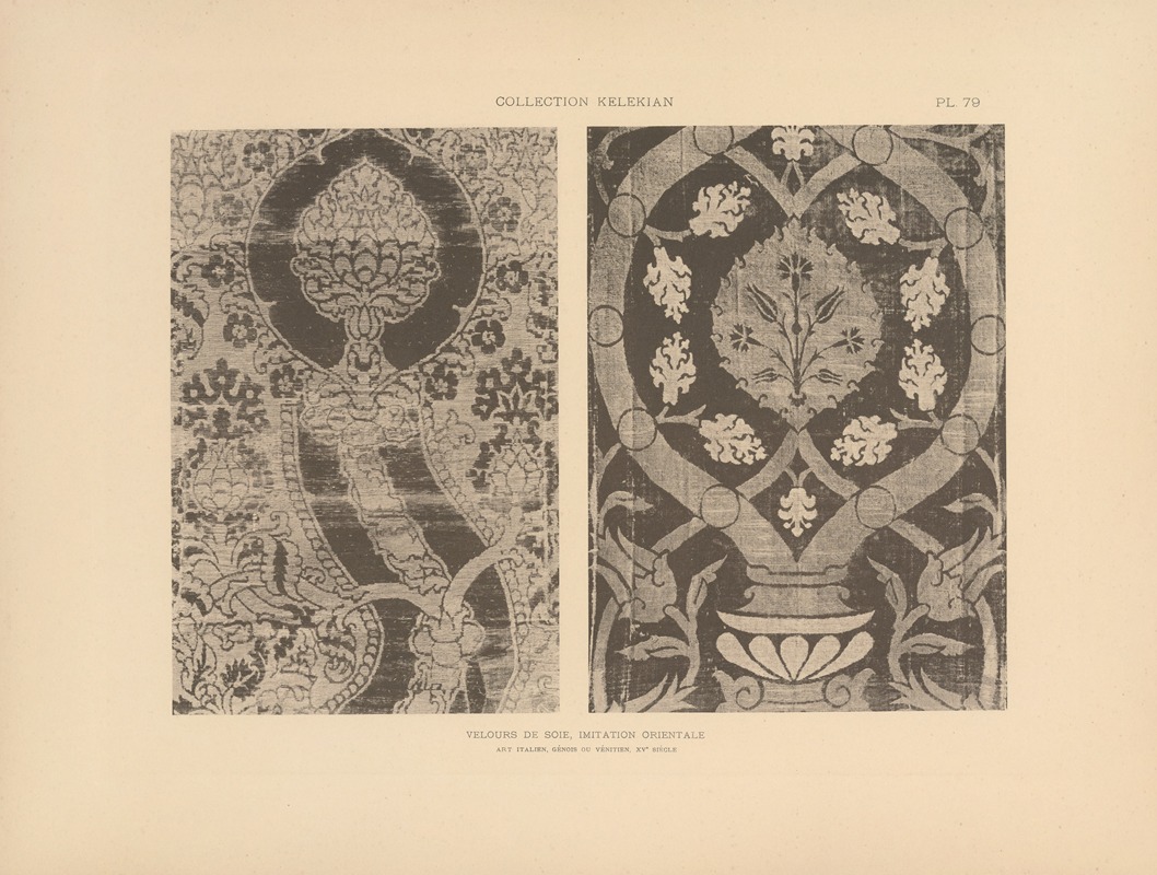 Jules Guiffrey - La collection Kelekian; Étoffes & tapis d’Orient & de Venise Pl.079