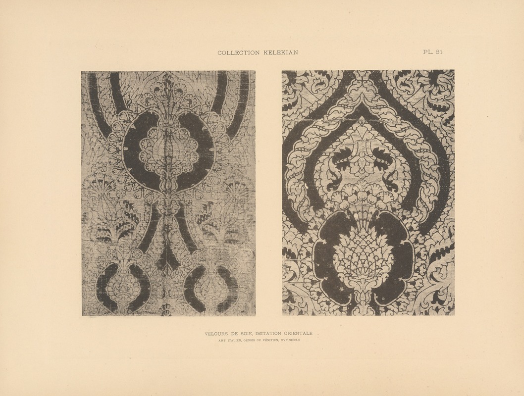 Jules Guiffrey - La collection Kelekian; Étoffes & tapis d’Orient & de Venise Pl.081